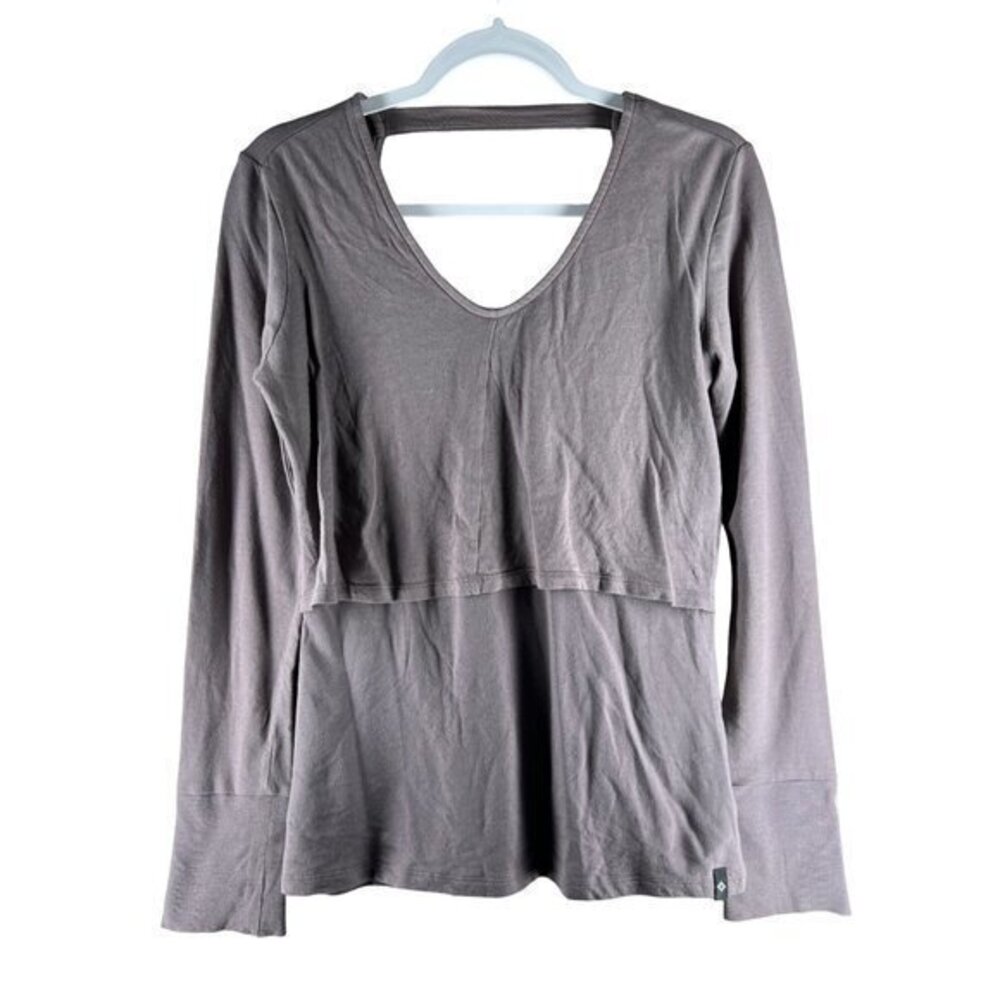 Satva Womens Tops‎ Size M Long Sleeve Back Cutout Layered